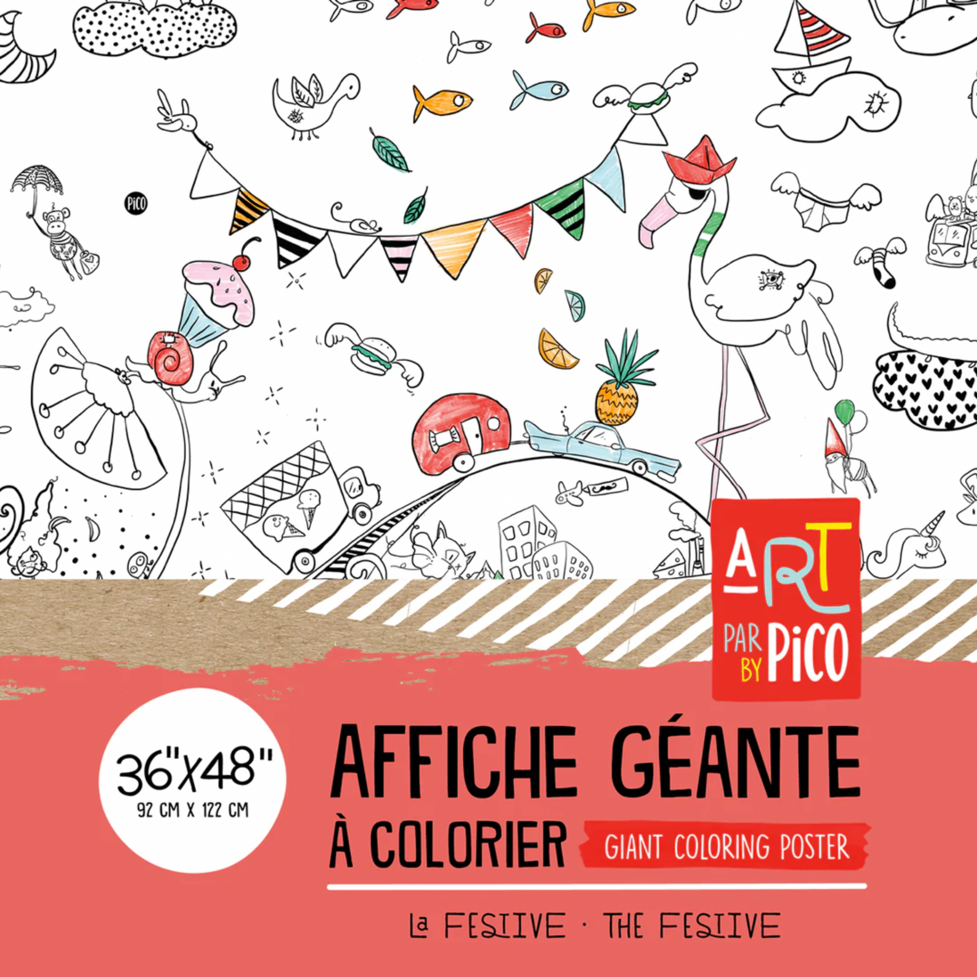 Coloriage géant Pico Tatoo La festive