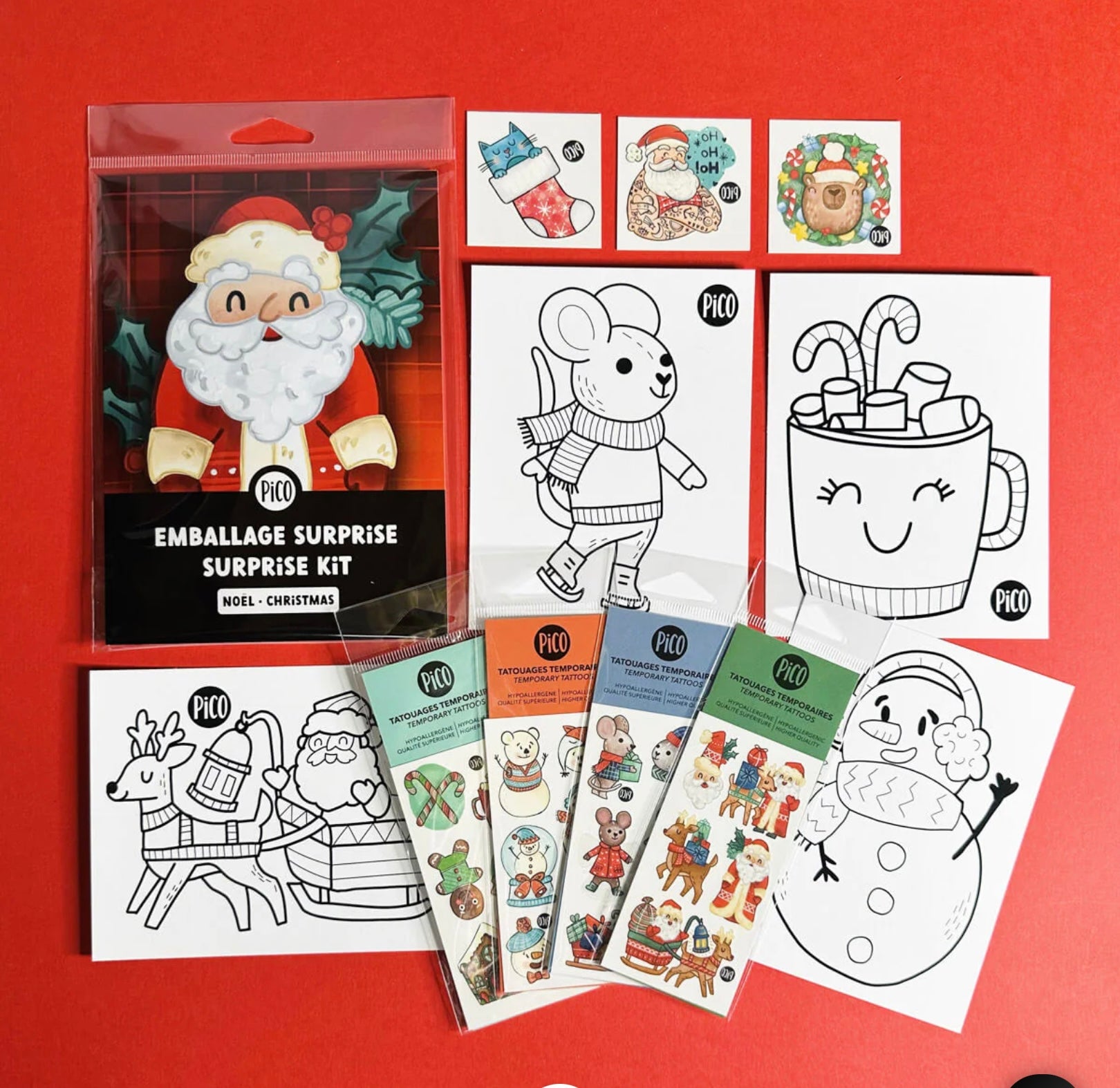 Emballage surprise pico tatoo noel