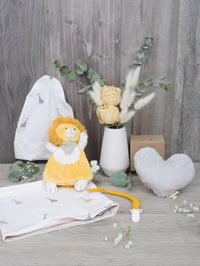Soins pour bébé, fleurs et réconfort