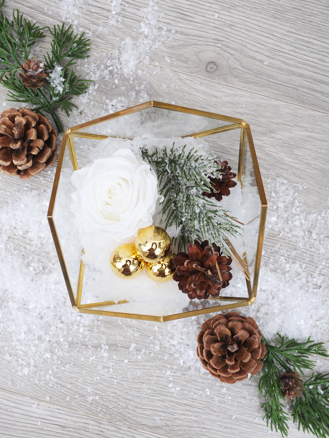 Preserved rose as a gift for Christmas