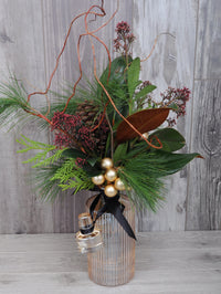 Luxueuse carafe et bouquet raffiné