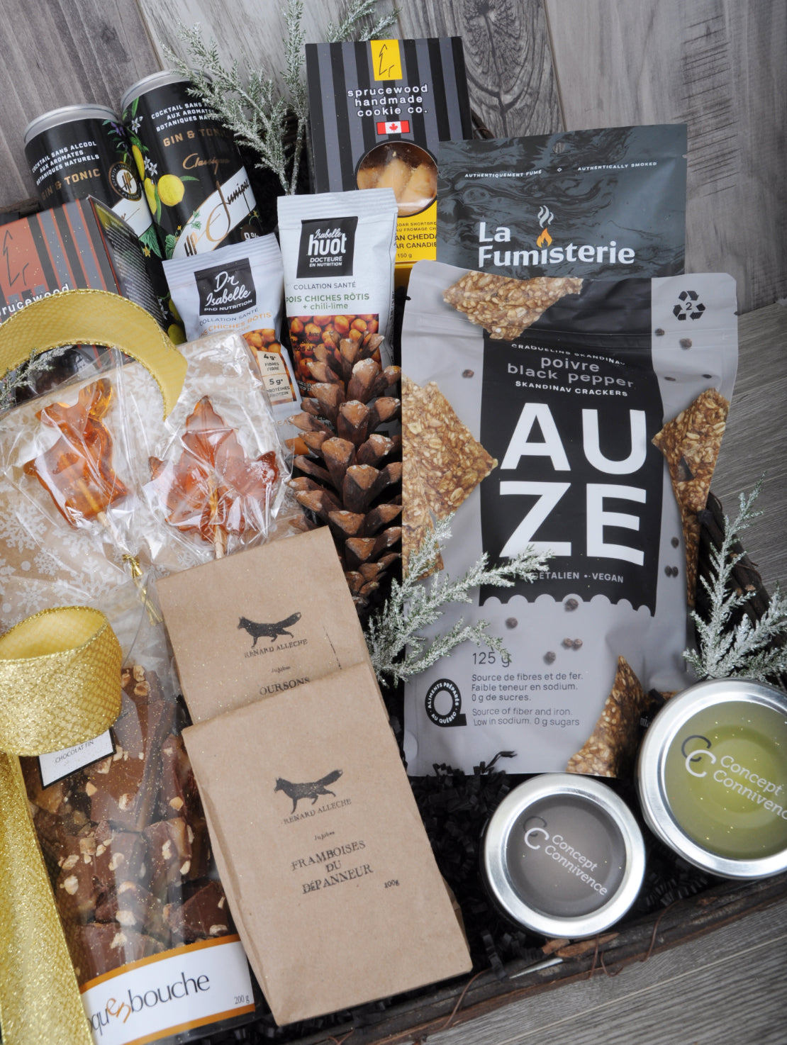 Panier cadeau luxe gourmand pour Noël