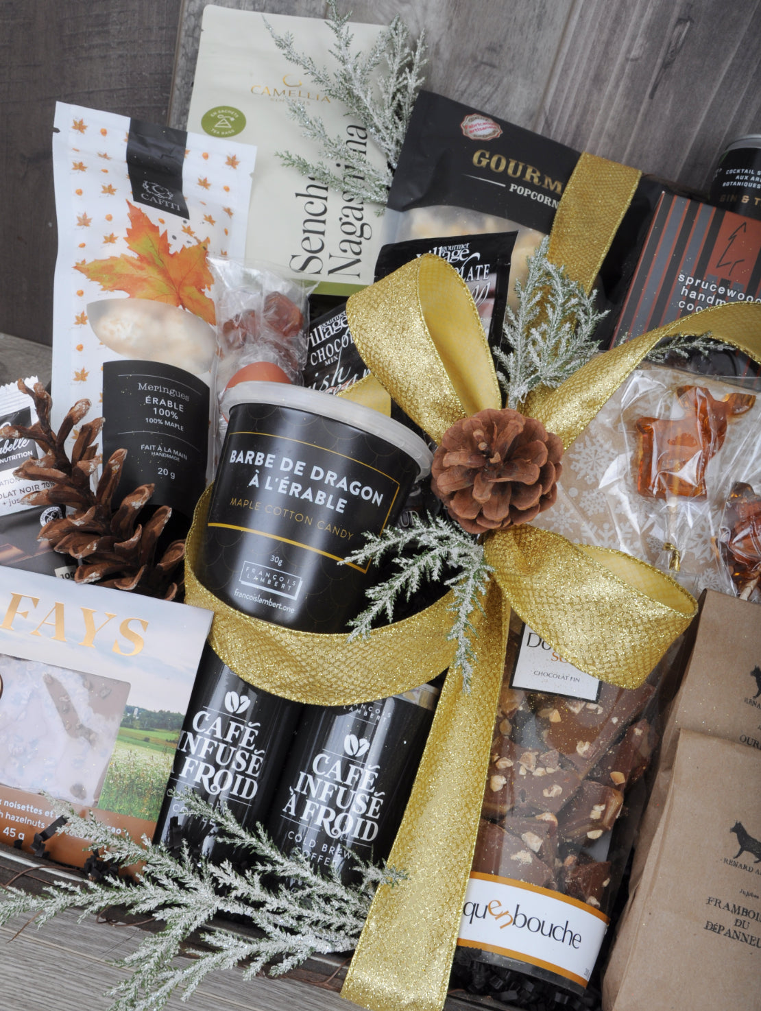 Panier cadeau luxe gourmand pour Noël