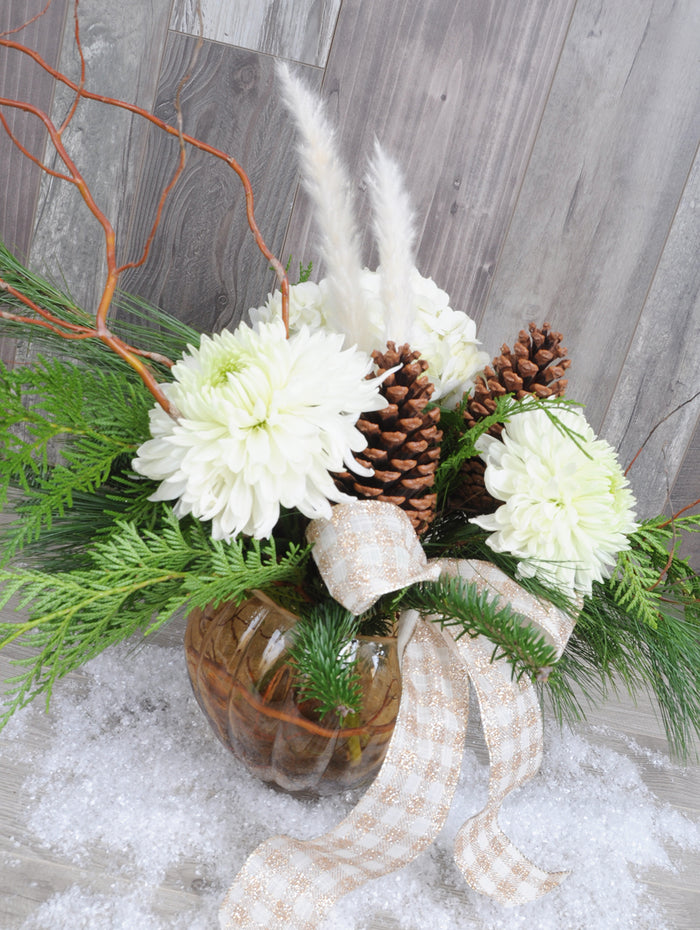 Bouquet de fleurs hiver moderne