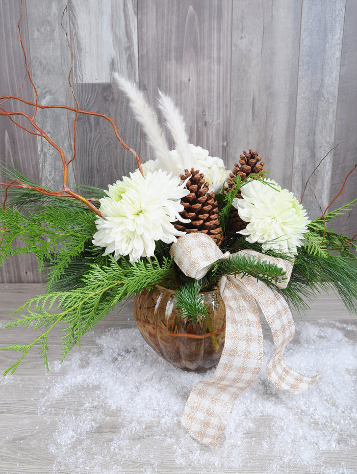 Bouquet de fleurs hiver moderne