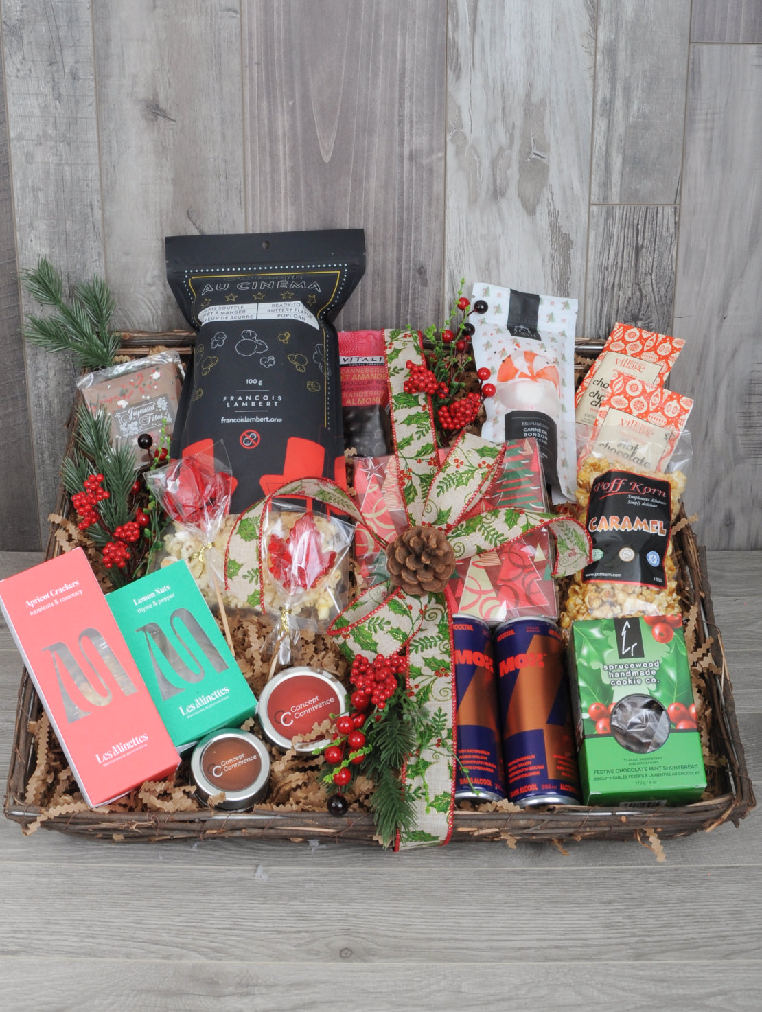 Panier cadeau festif et décadent