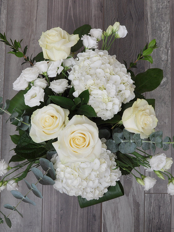 BQT161 bouquet blanc elegant