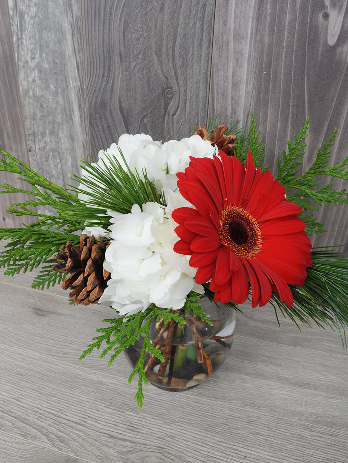 NOE305 bouquet de fleurs pour noel