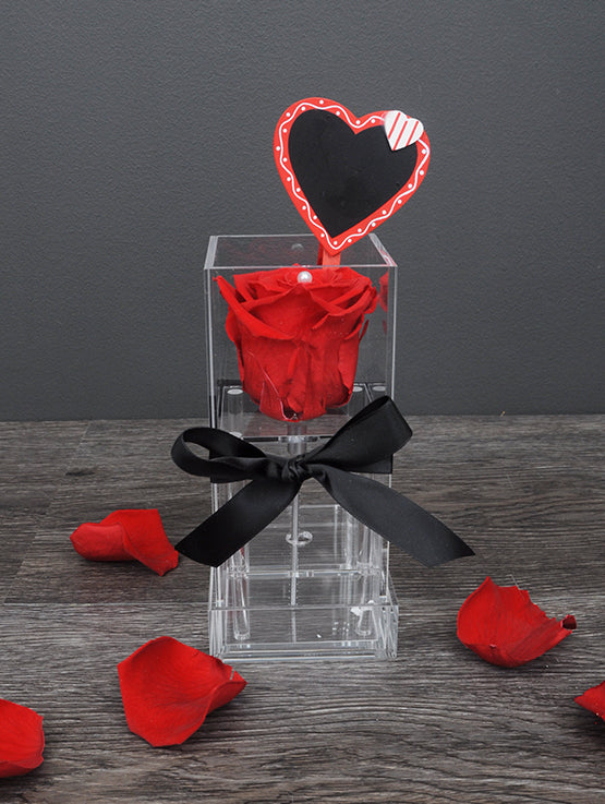 VAL081 rose éternelle rouge pour la saint-valentin