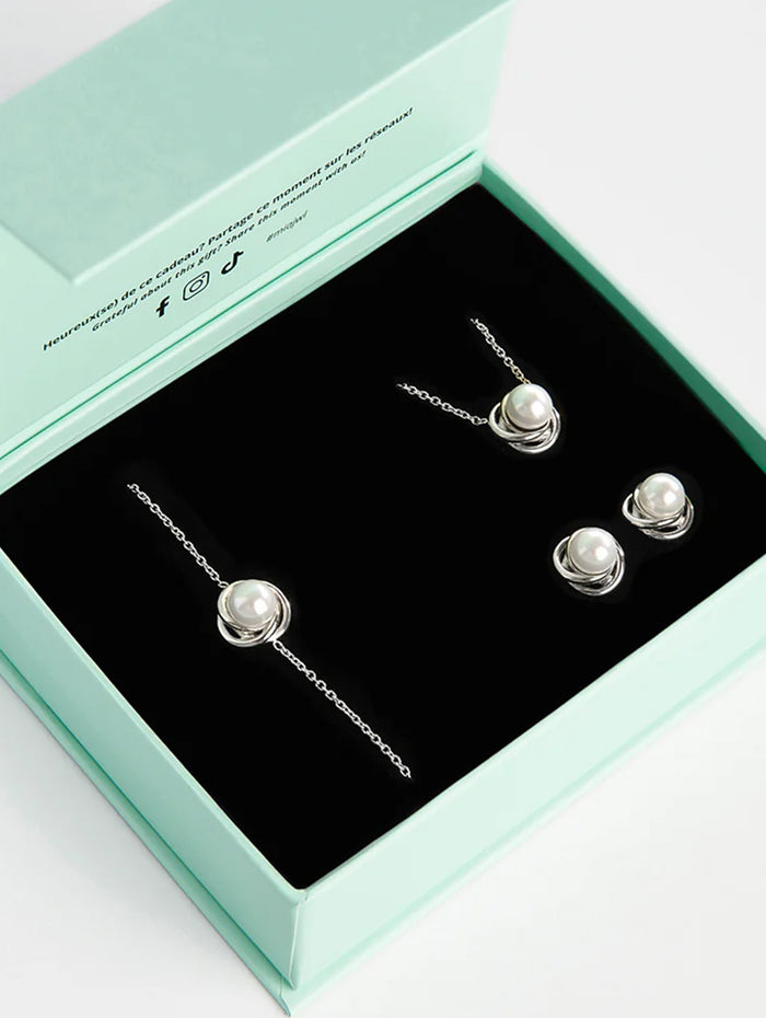 Coffret bijoux perles or ou argent