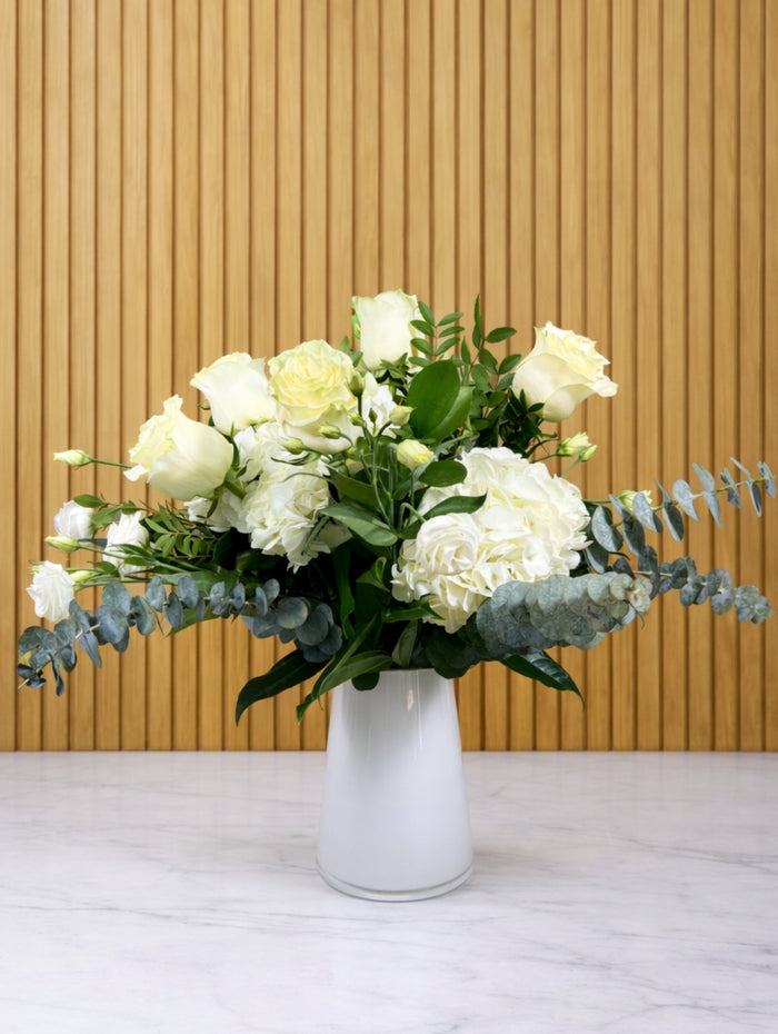 BQT161 Bouquet blanc élégant 
