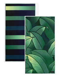 Serviette Solem feuilles tropicales vertes