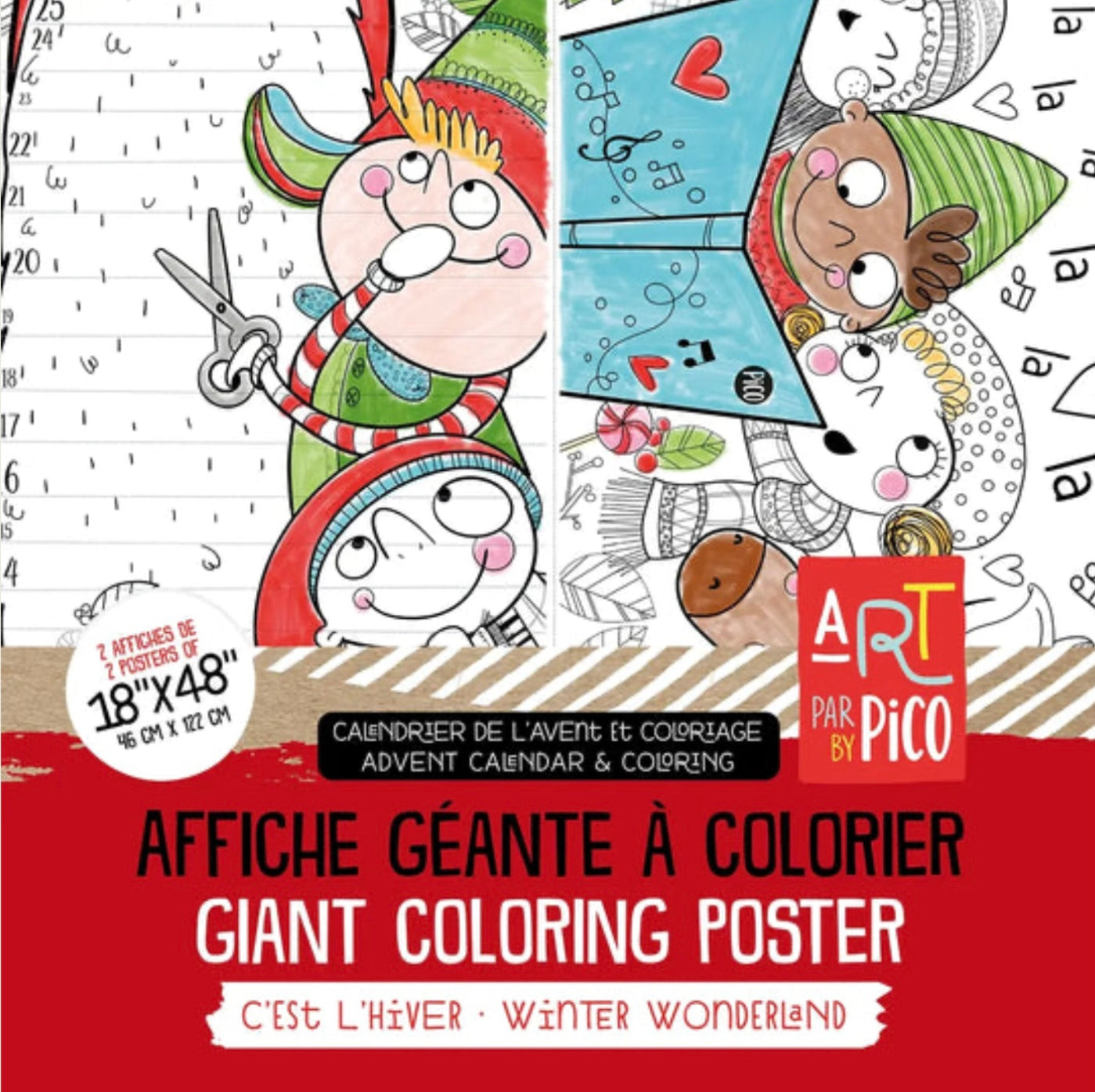 Atelier Rue Tabaga - Coloriage géant LESCHATS