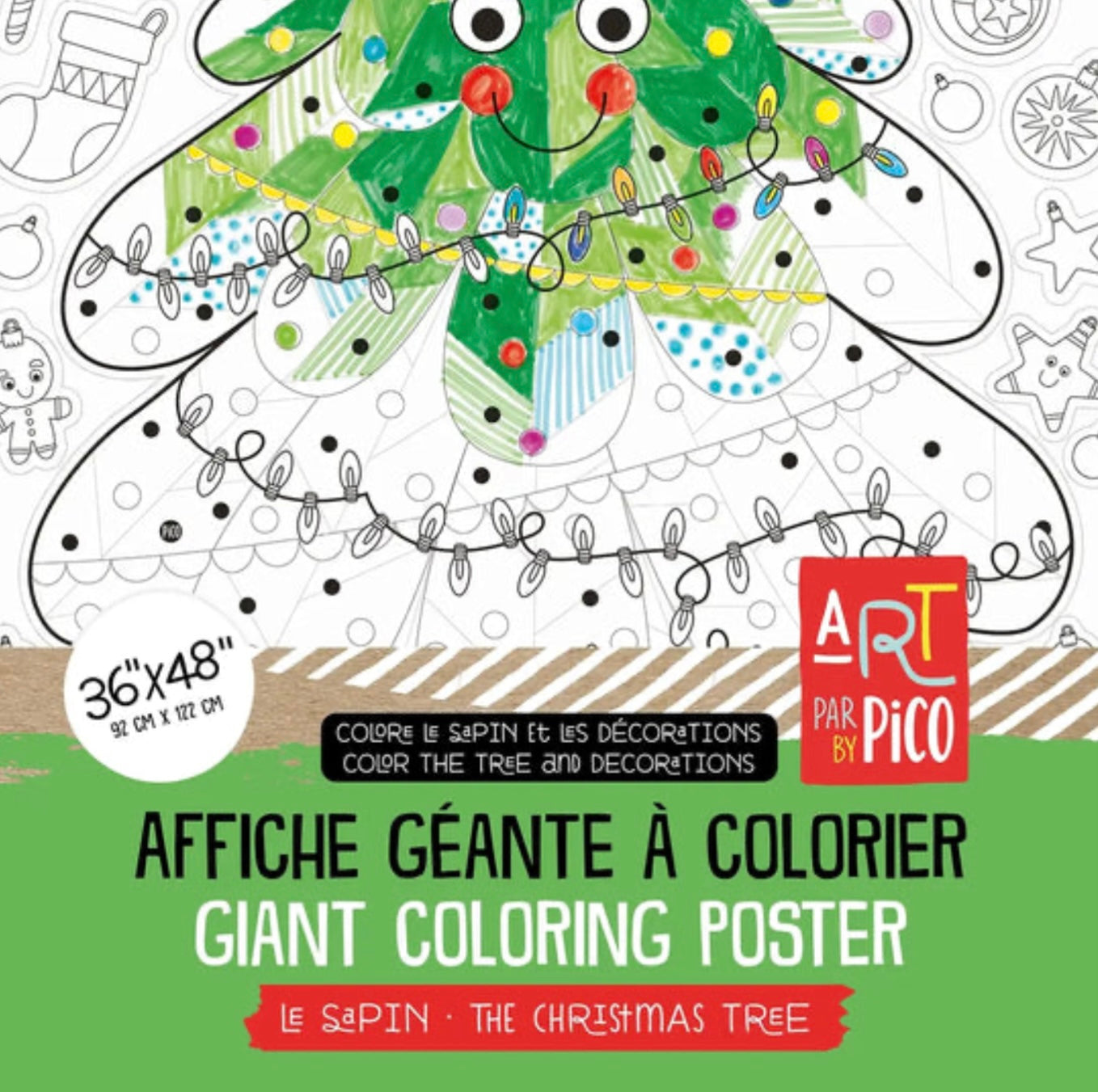 Poster à Colorier Géant Coloriage Livre Sticker Sticker Grand
