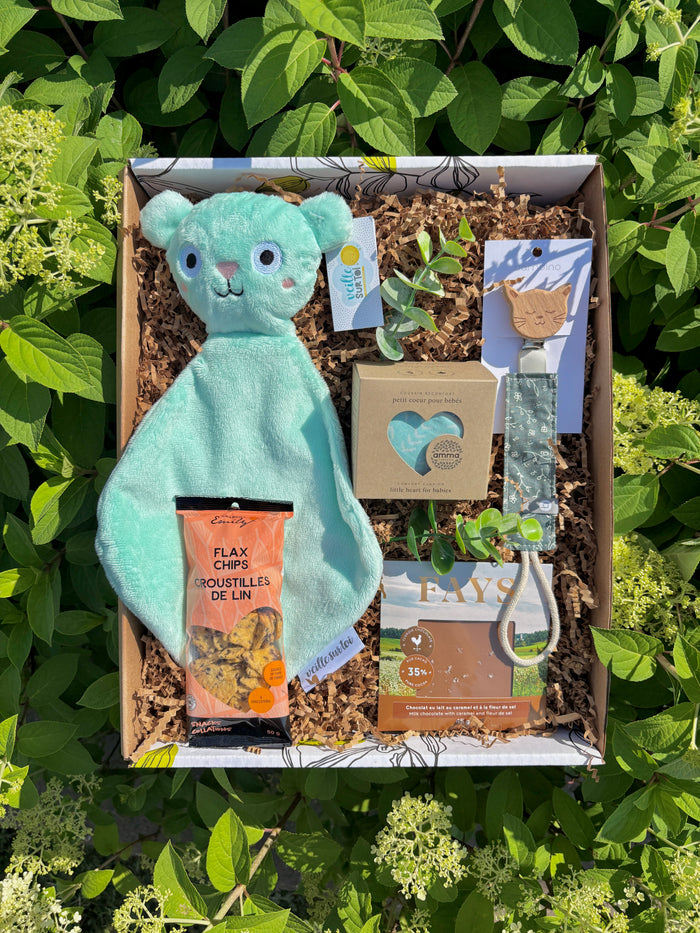 NAI075 boîte cadeau naissance de produits québécois