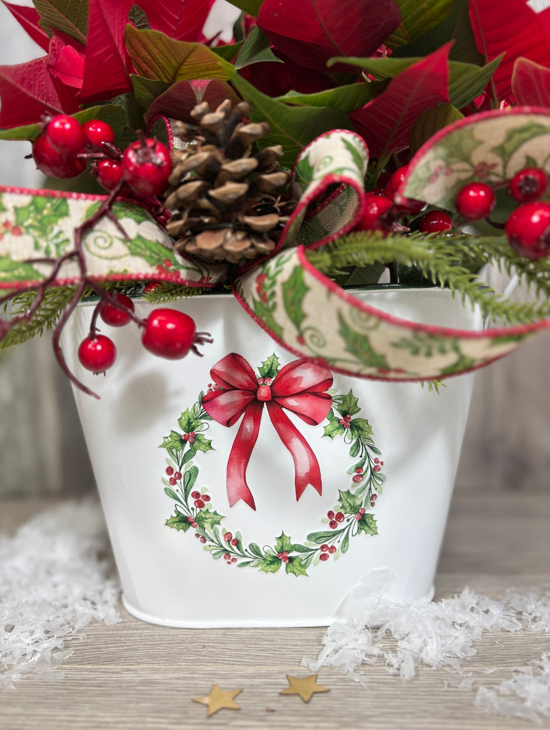 NOE257 Poinsettia joyeux