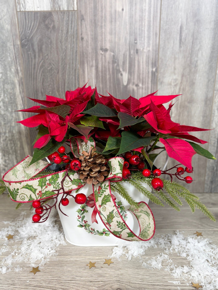 NOE257 Poinsettia joyeux