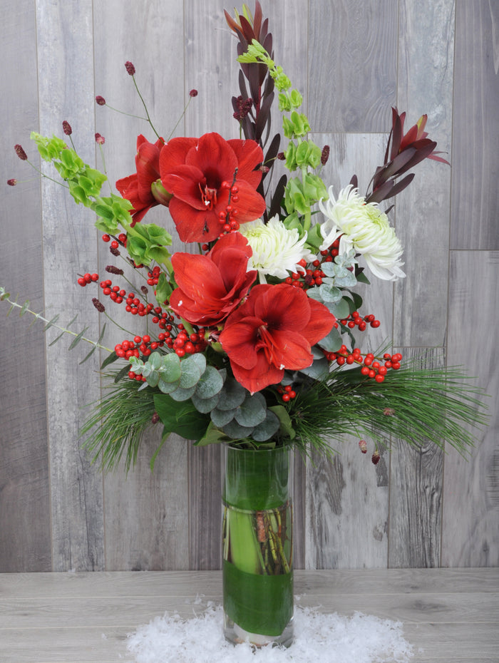 Bouquet de fleurs pour Noël 