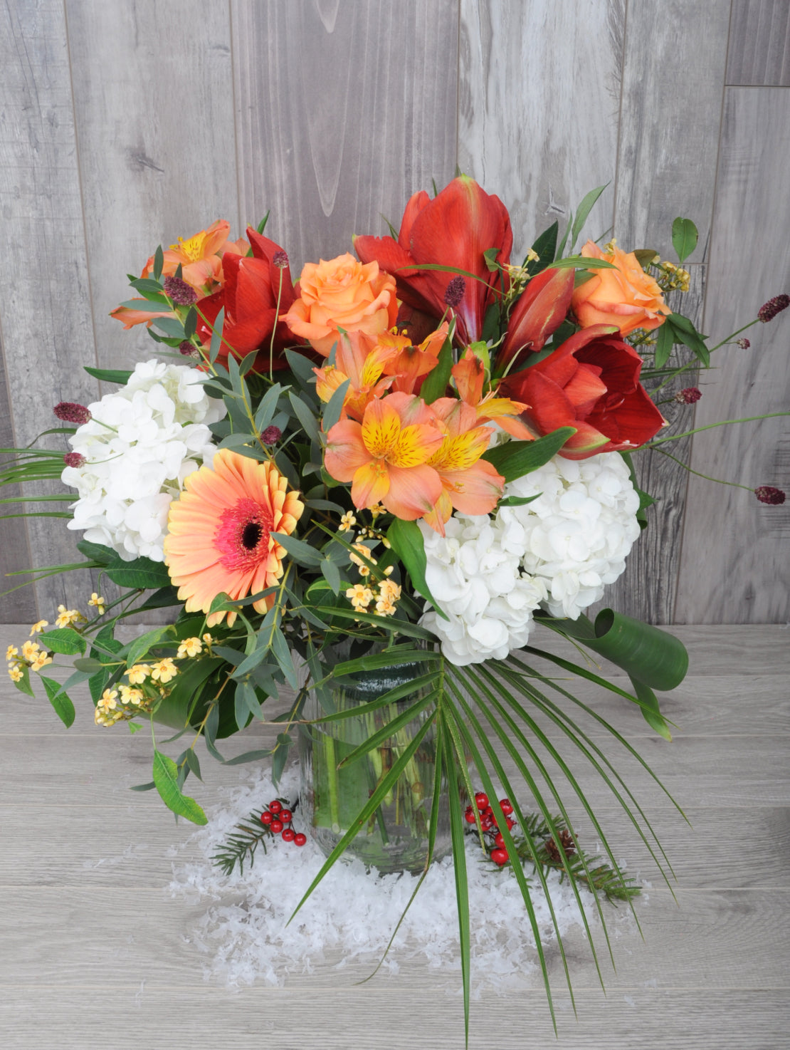 Chaleureux bouquet hivernal