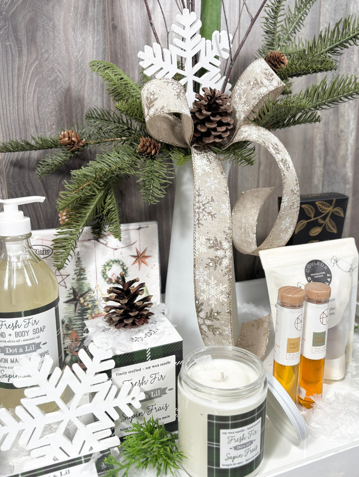 NOE407 Ensemble deluxe fleurs et cadeaux pour les fêtes