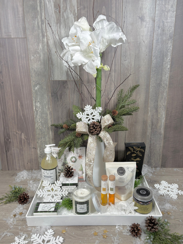 NOE407 Ensemble deluxe fleurs et cadeaux pour les fêtes