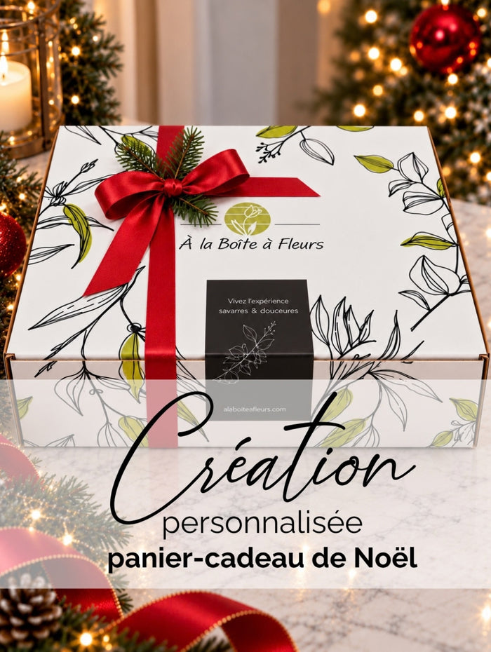 NOE409 Création. personnalisée - panier cadeau de Noël