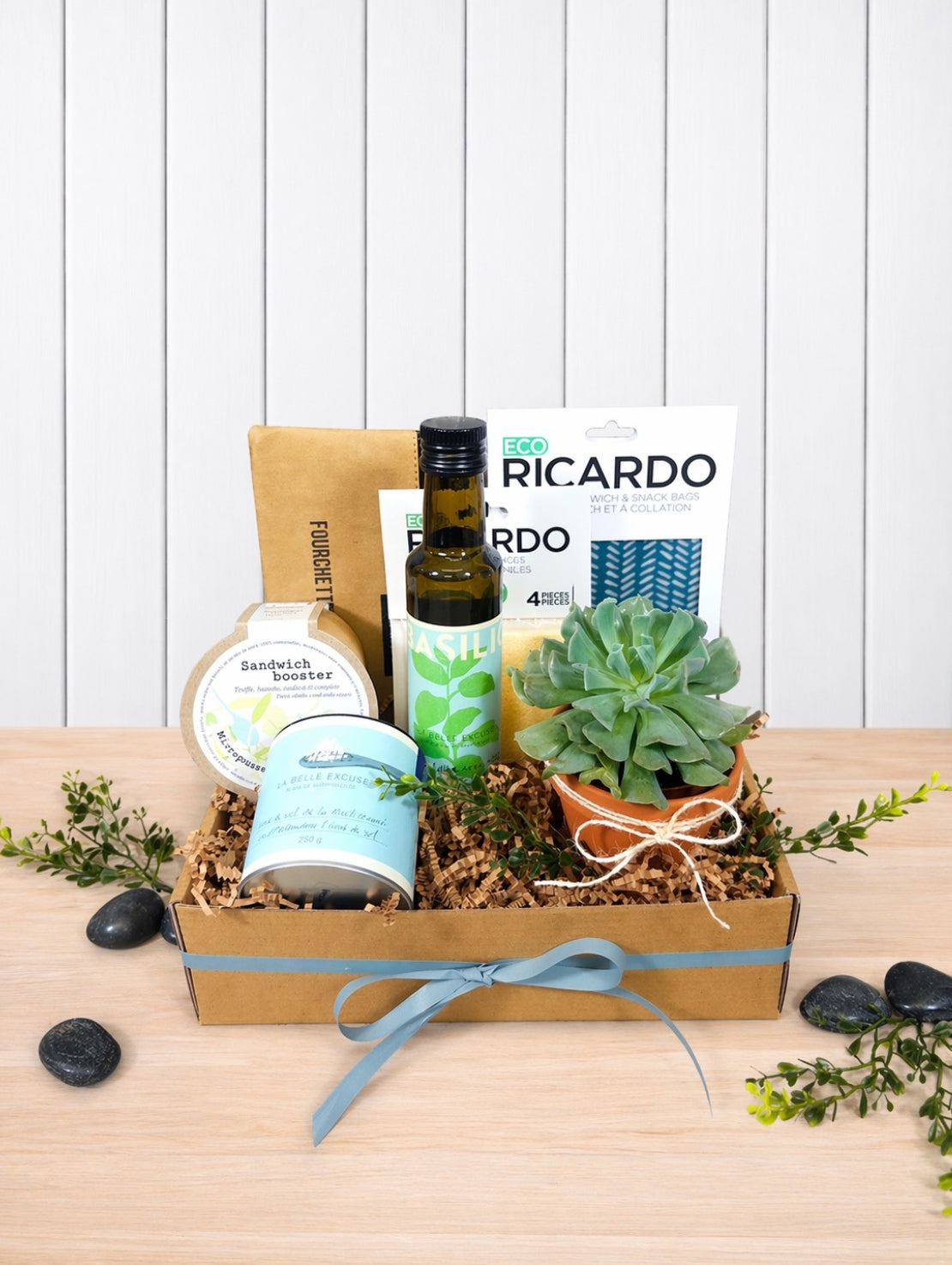 PAN125 Panier cadeau éco-responsable et plante