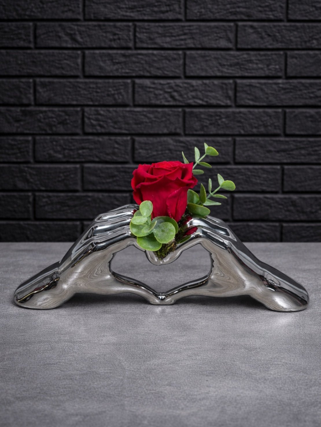 ROS09 Argent rose éternelle je t’aime 