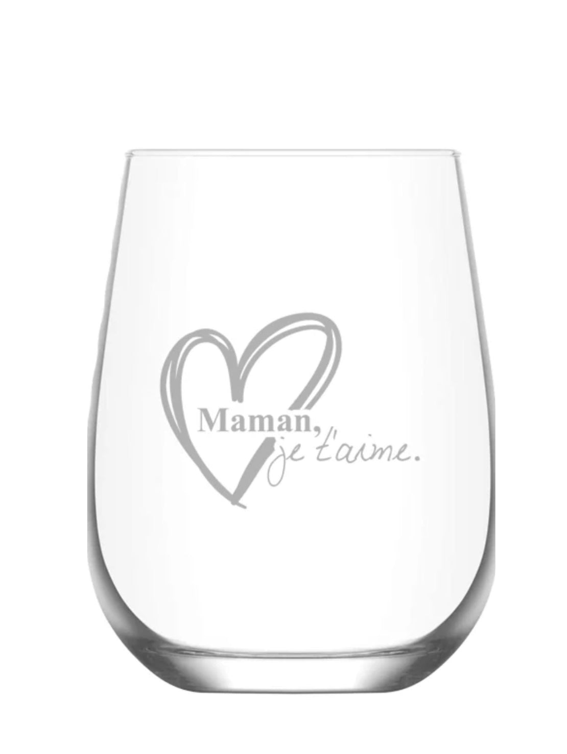 Verre La Maison du Bar Maman je t'aime