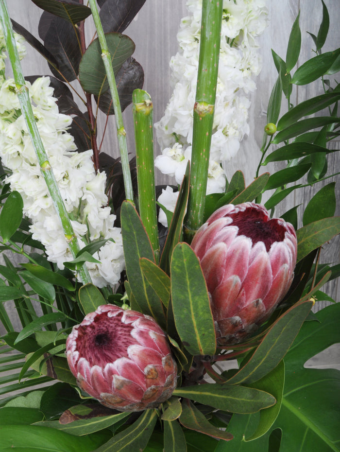 Bouquet de fleurs verdure et élégance