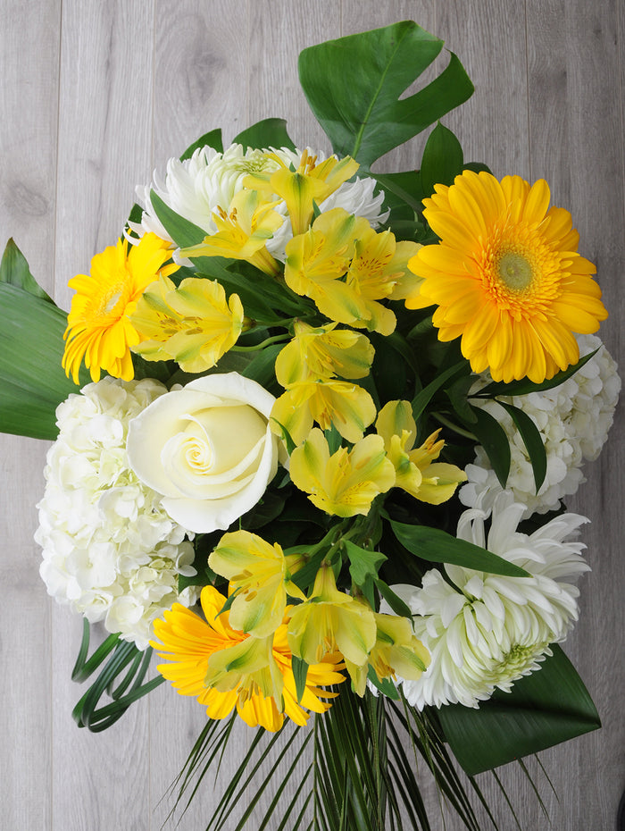 bouquet enveloppe´ de fleurs tres magnifique brun - large wrapped bunch