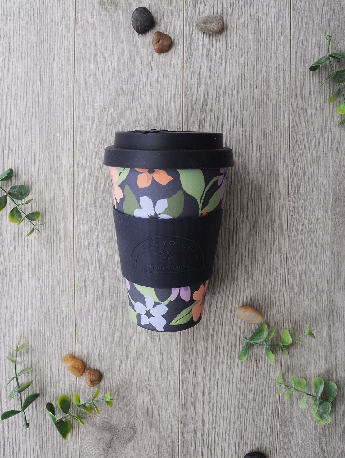 Bouquet of hydrangeas & eco-friendly mug